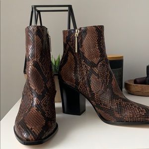 Zara reptile print boots